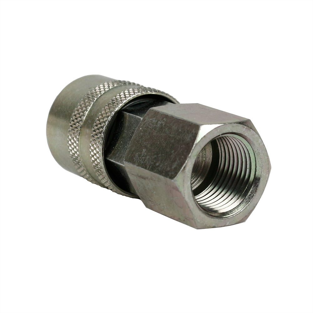  Industrial M Type 3/8" Female NPT Socket 1/4" Basic Flow Size Coupler Steel(1 4 Body M Type 3 8 Female Socket Steel)