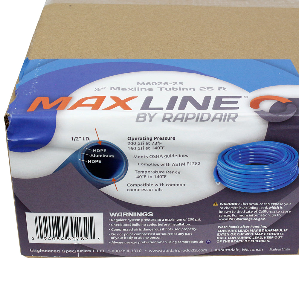  Rapid Air Maxline 1/2" Compressed Air Piping 25ft Tubing Kit Rapid Air Max Line(Rapid Air Maxline 1 2 Compressed Air Piping 25ft Tubing Kit Rapid Air Max Line)