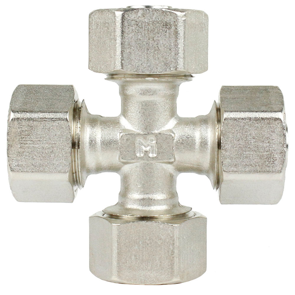  Maxline Multi Directional Cross Fitting 1/2" Tubing Compressed Air Piping M8041(Maxline Multi Directional Cross Fitting 1 2 Tubing Compressed Air Piping M8041)