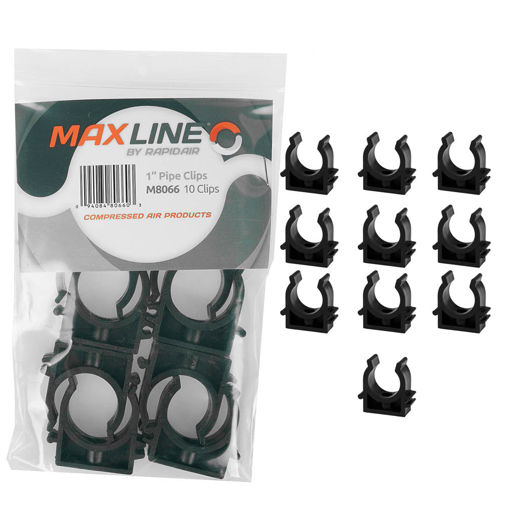  RapidAir Maxline 1" Compressed Air Tubing Wall Mount Clips 10pc. M8066(Rapidair Maxline 1 Compressed Air Tubing Wall Mount Clips 10pc M8066)