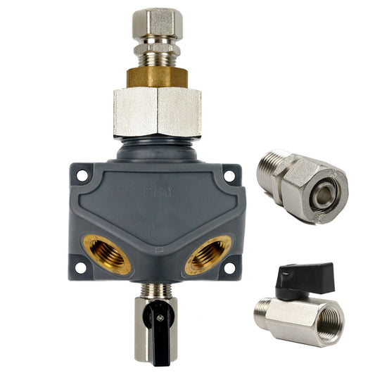  RapidAir Maxline 1/2" Tubing Inlet Dual 1/2" FNPT Outlet Air Wall Drop M8200(Rapidair Maxline 1 2 Tubing Inlet Dual 1 2 Fnpt Outlet Air Wall Drop M8200)