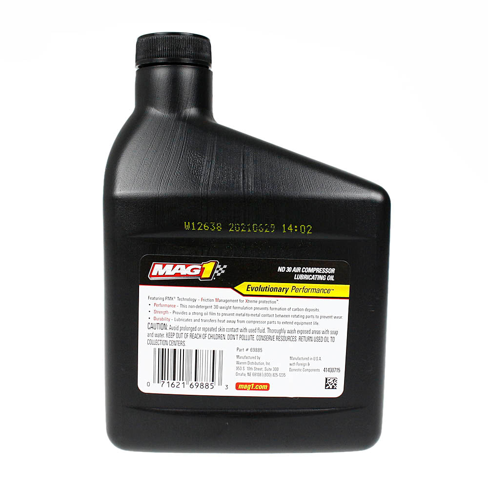  MAG1 Air Compressor Oil ISO-100 SAE-30W Non-Detergent 16 Oz.(Mag1 Air Compressor Oil Iso 100 Sae 30w Non Detergent 16 Oz)