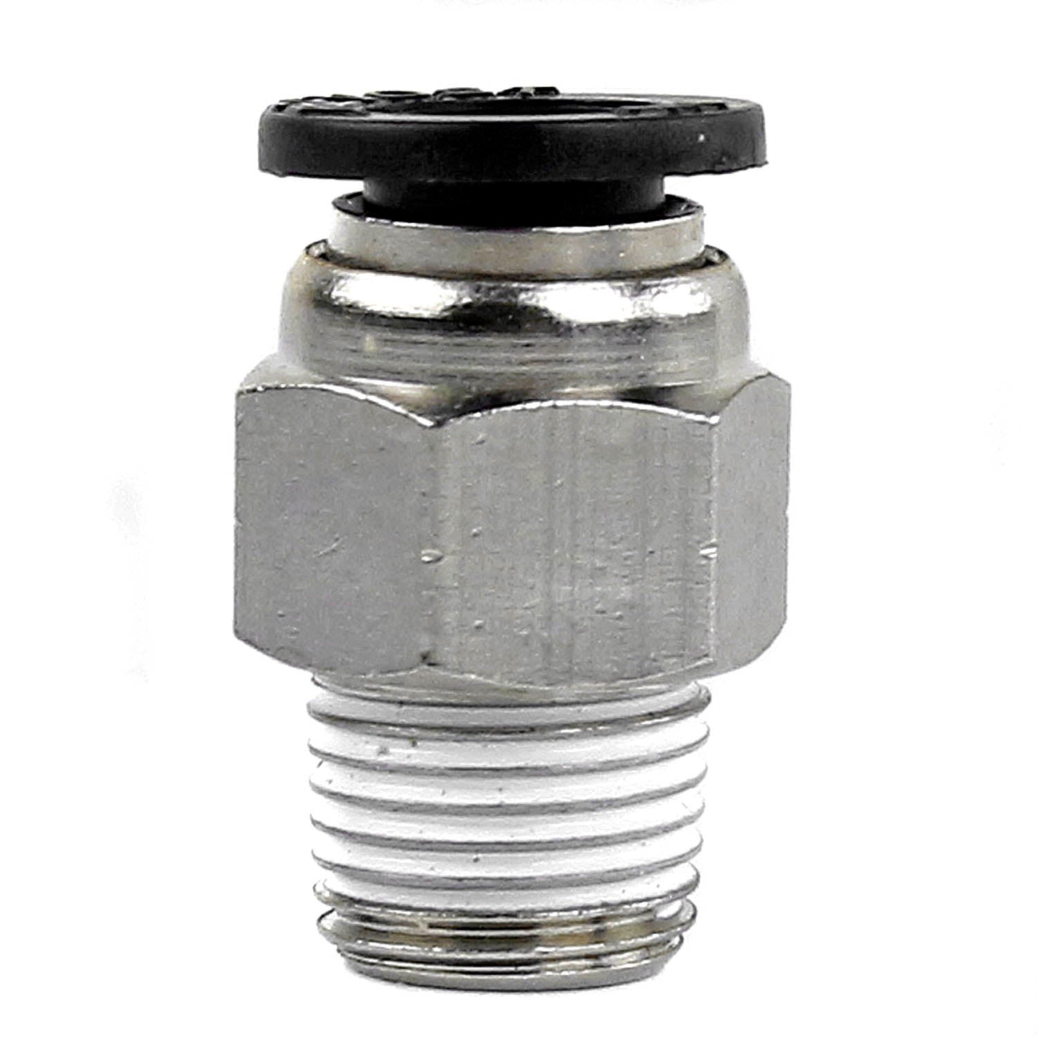  One 1/8" Male NPT X 1/4 OD Tube Female Push In To Lock Connect Fitting Straight(One 1 8 Male Npt X 1 4 Od Tube Female Push In To Lock Connect Fitting Straight)