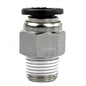  One 1/8" Male NPT X 1/4 OD Tube Female Push In To Lock Connect Fitting Straight(One 1 8 Male Npt X 1 4 Od Tube Female Push In To Lock Connect Fitting Straight)