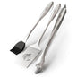  Napoleon 3 Piece Grill Tool Set Stainless Steel Curved Handles With Hanging Loop(Pro Stainless Steel 3 Piece Tool Set)