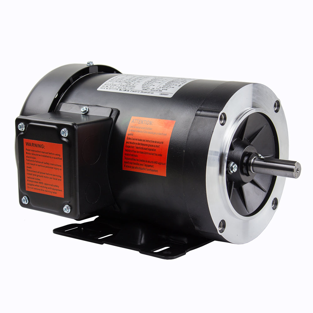  1 HP 3 Phase Electric Motor 1760 RPM 56HC Frame 230/460V TEFC C-Face(1 Hp Electric Motor 3 Phase 56c Frame 1800 Rpm Tefc 208 230 460 Volt New)