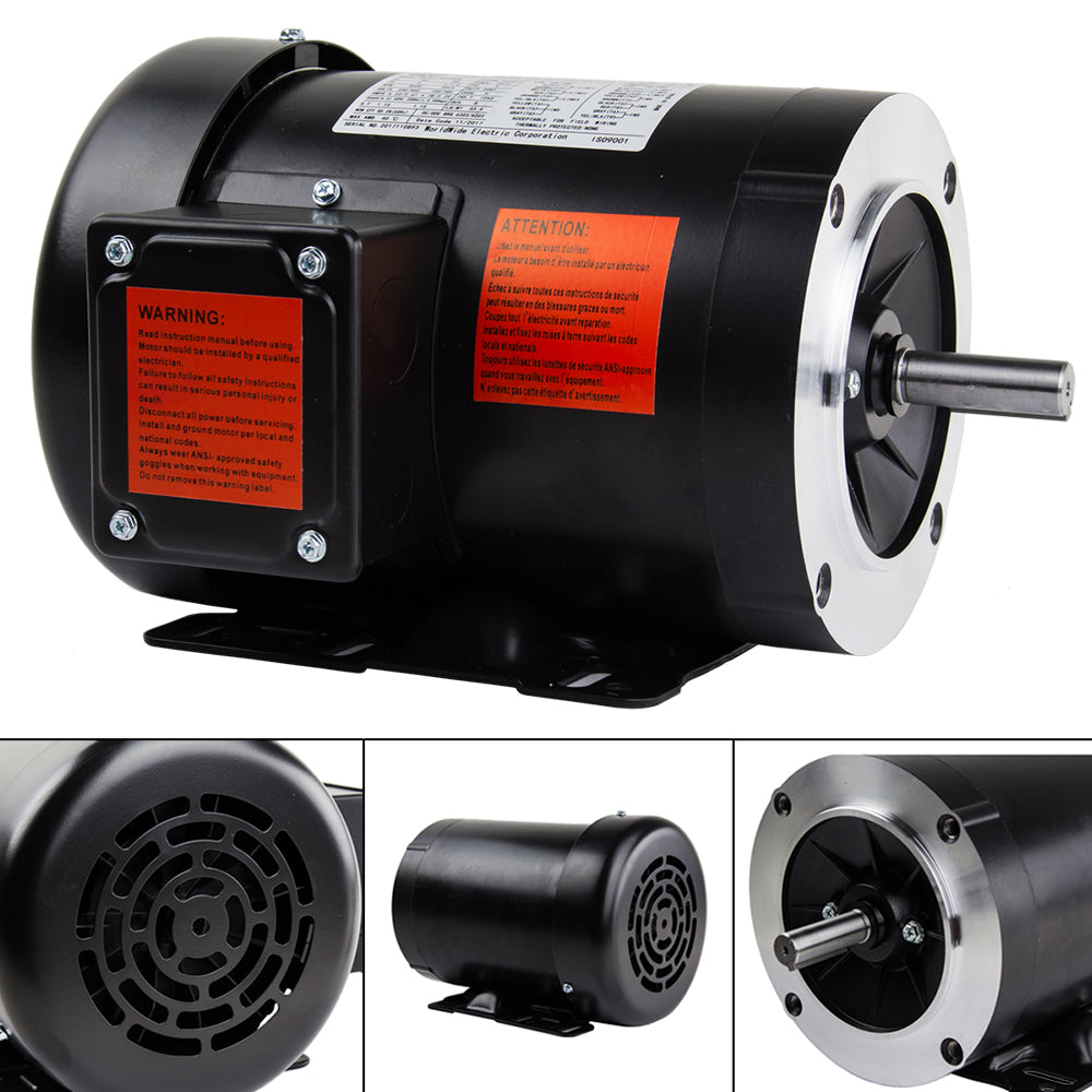  2 HP 3 Phase Electric Motor 3500 RPM 56HC Frame 230/460V TEFC C-Face(2 Hp Electric Motor 3 Phase 56c Frame 3600 Rpm Tefc 208 230 460 Volt New)