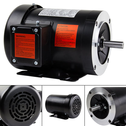  2 HP 3 Phase Electric Motor 3500 RPM 56HC Frame 230/460V TEFC C-Face(2 Hp Electric Motor 3 Phase 56c Frame 3600 Rpm Tefc 208 230 460 Volt New)