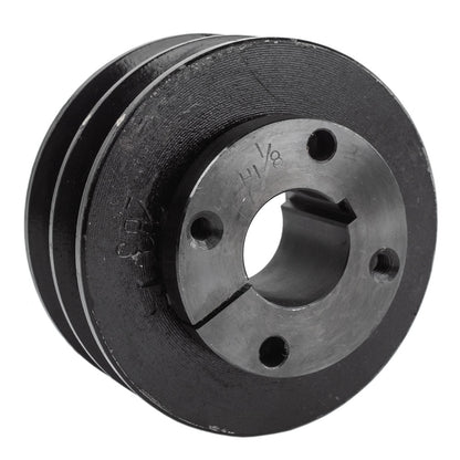  B Section Dual Groove 2 Pc 4" Pulley W/ 1-1/8" Sheave Shiv Cast Iron V Belt(B Section Dual Groove 2 Pc 4 Pulley W 1 1 8 Sheave Shiv Cast Iron V Belt)