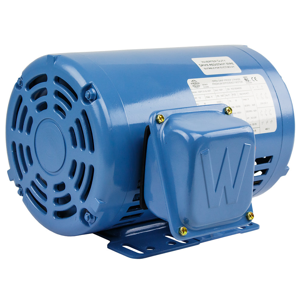 1.5 HP 3 Phase Electric Motor 1750 RPM 145T Frame 230/460V ODP(1 5 Hp 3 Phase Electric Motor 1800 Rpm 145t Frame Odp Open Drip Proof 230 460v)