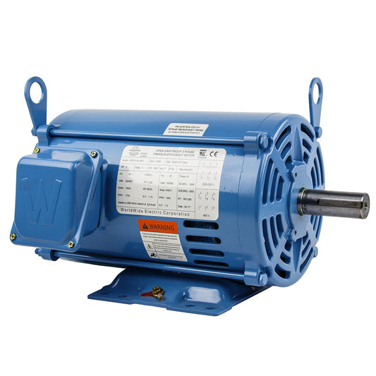  3 HP 3 Phase Electric Motor 1759 RPM 182T Frame 230/460V ODP(3 Hp 3 Phase Electric Motor 1800 Rpm 182t Frame Odp Open Drip Proof 230 460v)