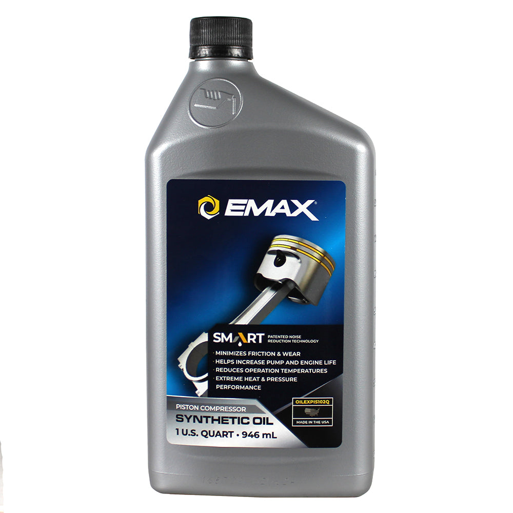  EMAX Smart Oil Piston Compressor Synthetic Oil 1 Qt OILEXPIS102C(Emax Smart Oil Piston Compressor Synthetic)