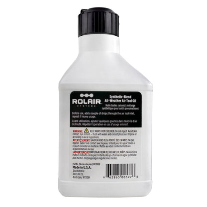  Rolair Pneumatic Air Tool Oil Lubricant 8oz. W/ Easy Pour Spout(Rolair Pneumatic Air Tool Oil Lubricant 8oz W Easy Pour Spout)