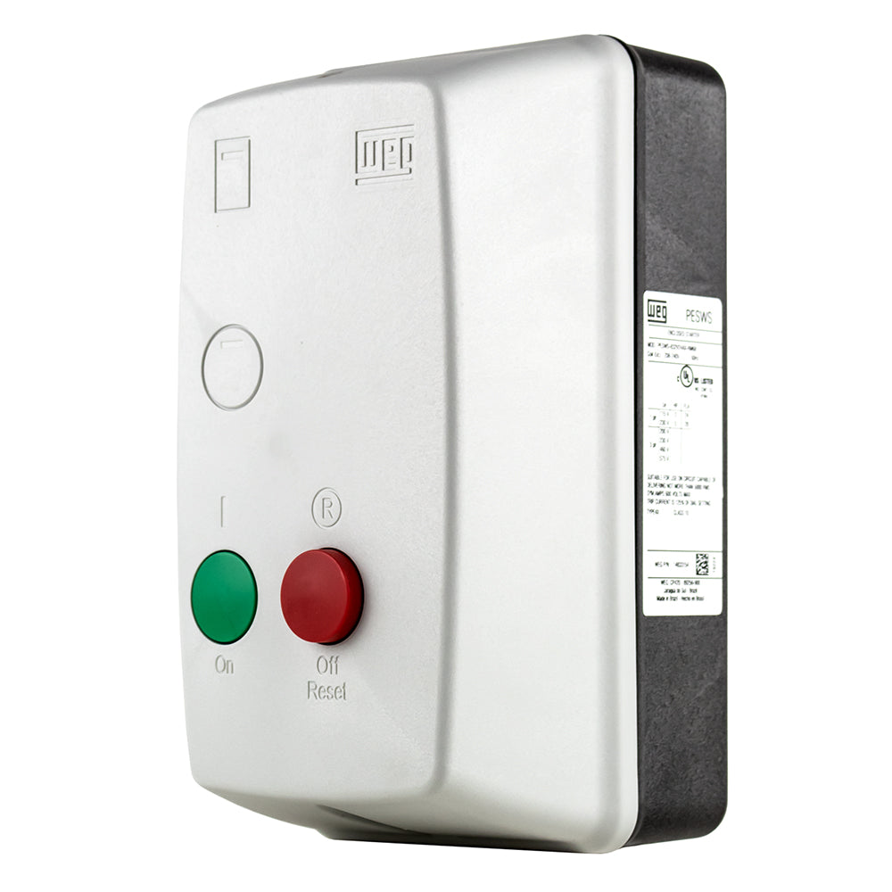  WEG 5 HP 1 Ph Magnetic Starter Electric Motor Control On/Off NEMA 4X 22-32 Amps(Weg 5 Hp 1 Ph Magnetic Starter Electric Motor Control On Off Nema 4x 22 32 Amps)