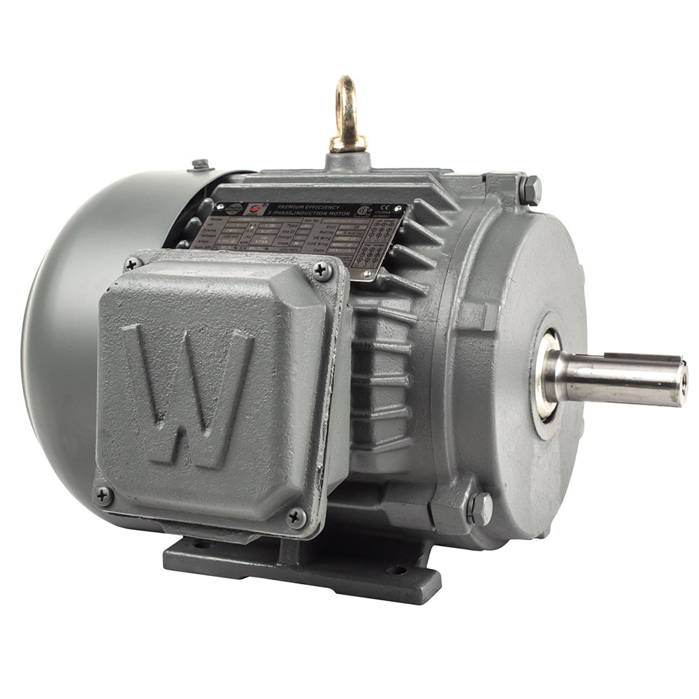  1 HP 3 Phase Electric Motor 1755 RPM 143T Frame 230/460V TEFC(1 Hp 3 Phase Electric Motor 1800 Rpm 143t Frame Tefc 230 460v Premium Efficiency)