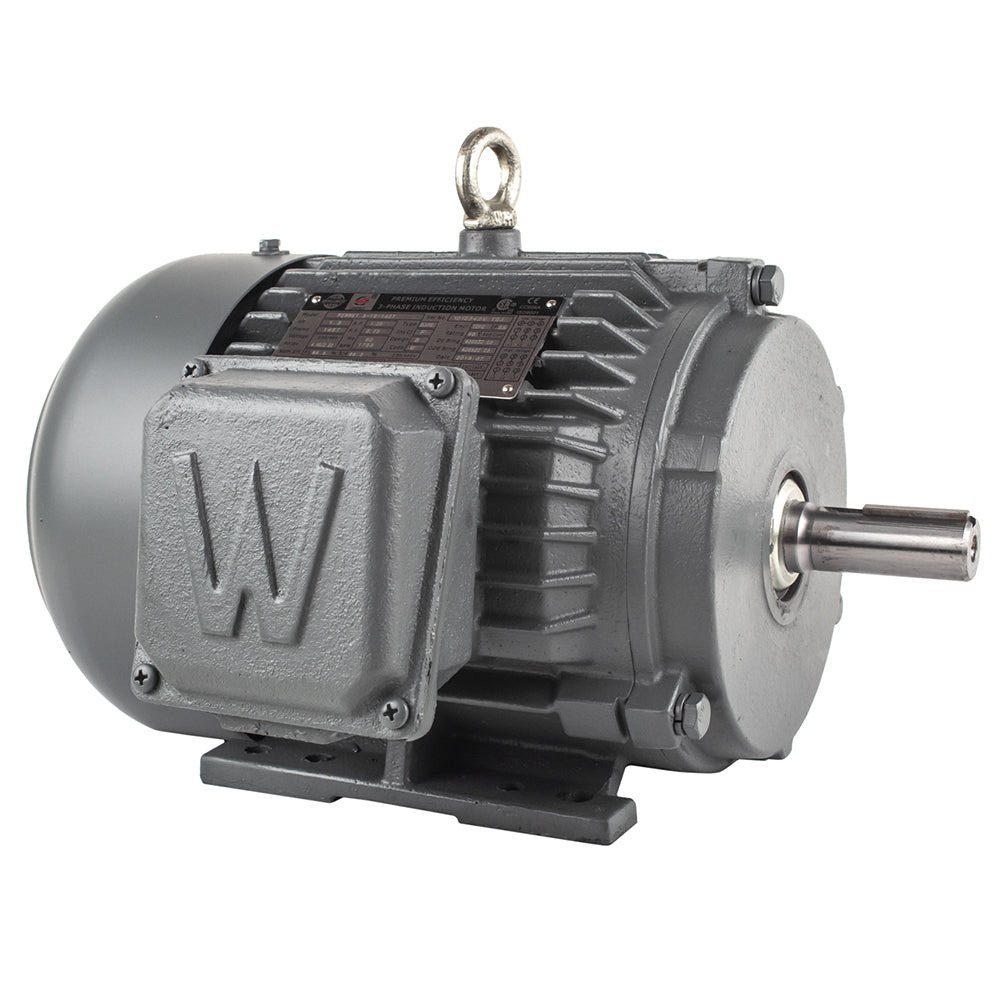  1.5 HP 3 Phase Electric Motor 1755 RPM 145T Frame 230/460V TEFC(1 5 Hp 3 Phase Electric Motor 1800 Rpm 145t Frame Tefc 230 460v Premium Efficiency)