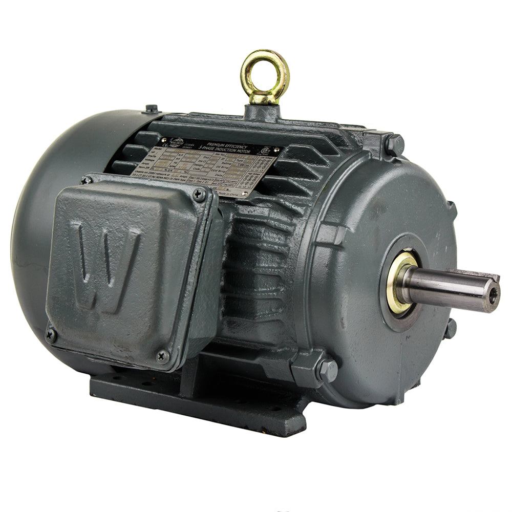  2 HP 3 Phase Electric Motor 1755 RPM 145T Frame 230/460V TEFC PEWWE2-18-145T(2 Hp 3 Phase Electric Motor 1800 Rpm 145t Frame Tefc 230 460v Premium Efficiency)