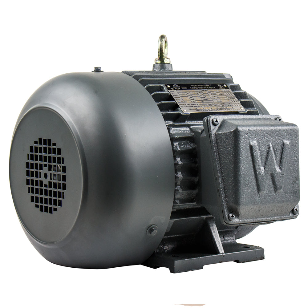  3 HP 3 Phase Electric Motor 1755 RPM 182T Frame 230/460V TEFC(3 Hp 3 Phase Electric Motor 1800 Rpm 182t Frame Tefc 230 460v Premium Efficiency)