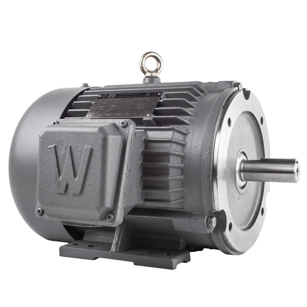 5 HP 3 Phase Electric Motor 1755 RPM 184TC Frame 230/460V TEFC C-Face(5 Hp 3 Phase Electric Motor C Face 1800 Rpm 184tc Tefc 230 460 Volt Severe Duty)
