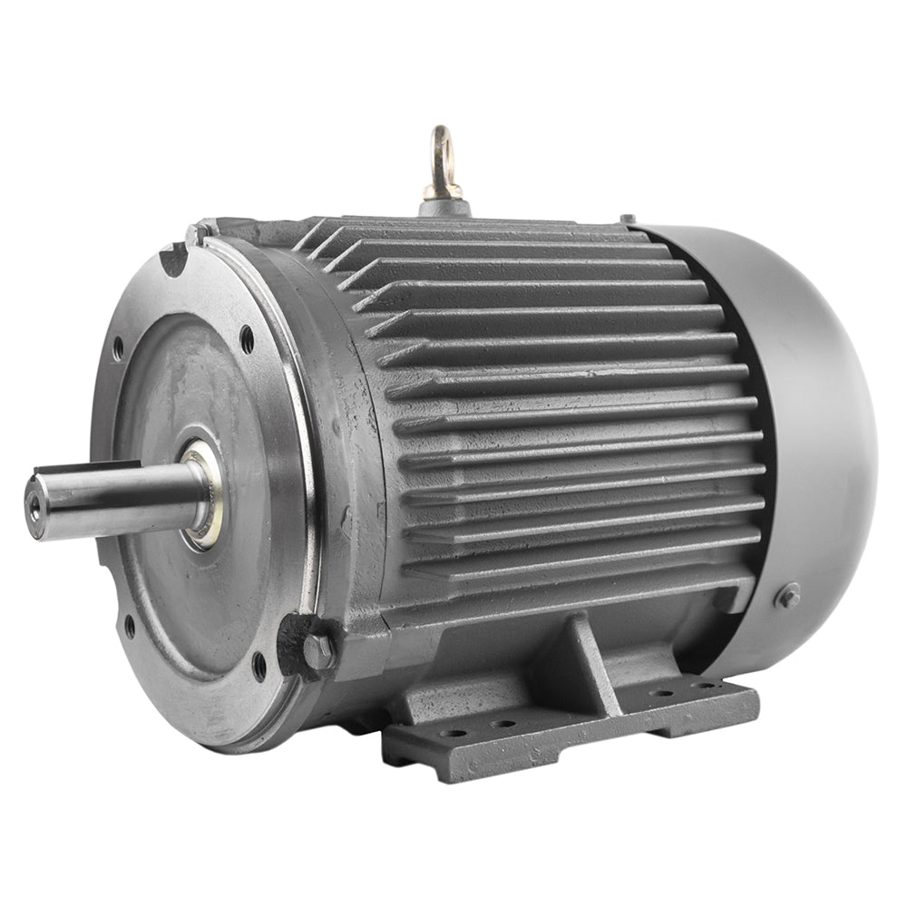  5 HP 3 Phase Electric Motor 1755 RPM 184TC Frame 230/460V TEFC C-Face(5 Hp 3 Phase Electric Motor C Face 1800 Rpm 184tc Tefc 230 460 Volt Severe Duty)