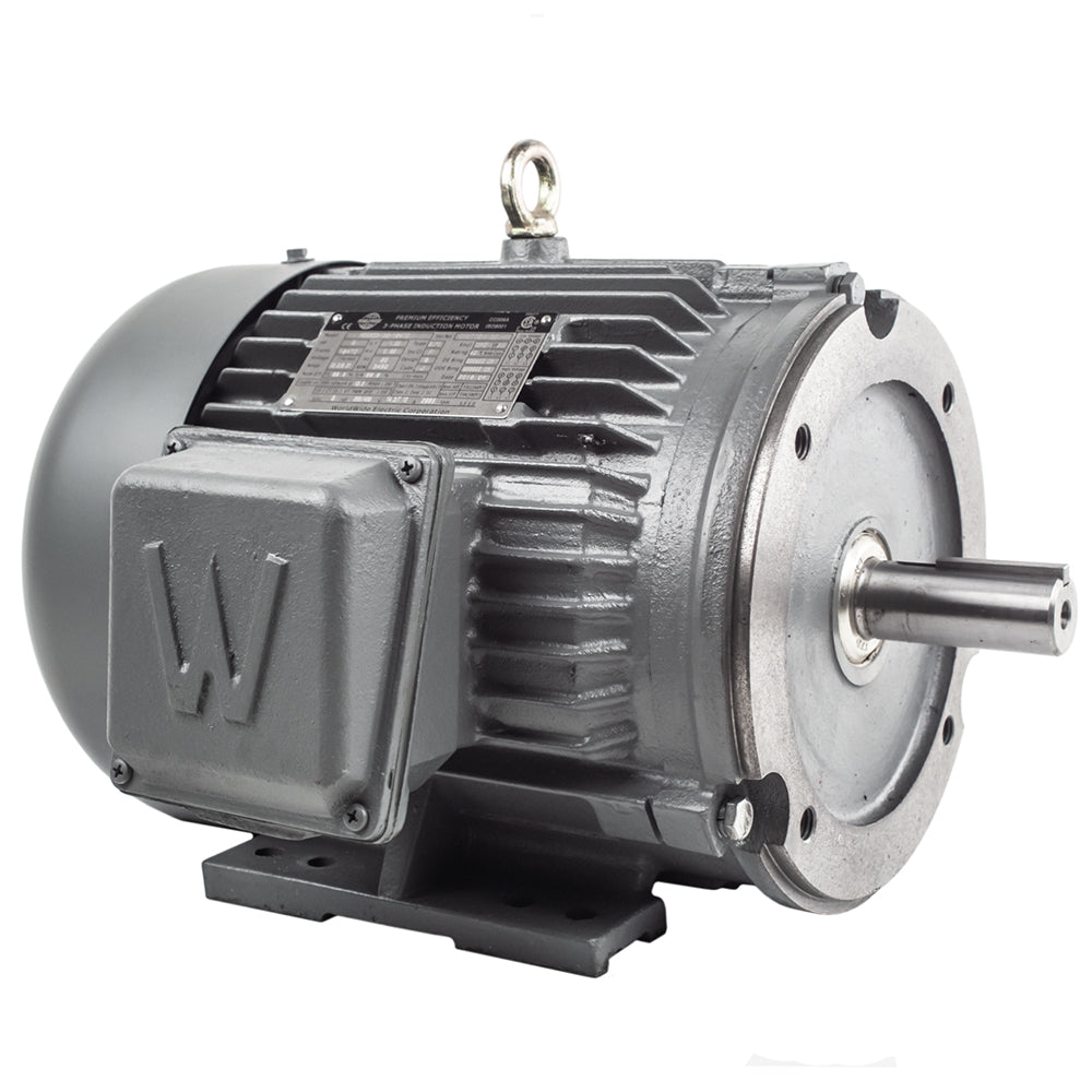  5 HP 3 Phase Electric Motor 3490 RPM 184TC Frame 230/460V TEFC C-Face(5 Hp 3 Phase Electric Motor C Face 3600 Rpm 184tc Tefc 230 460 Volt Severe Duty)