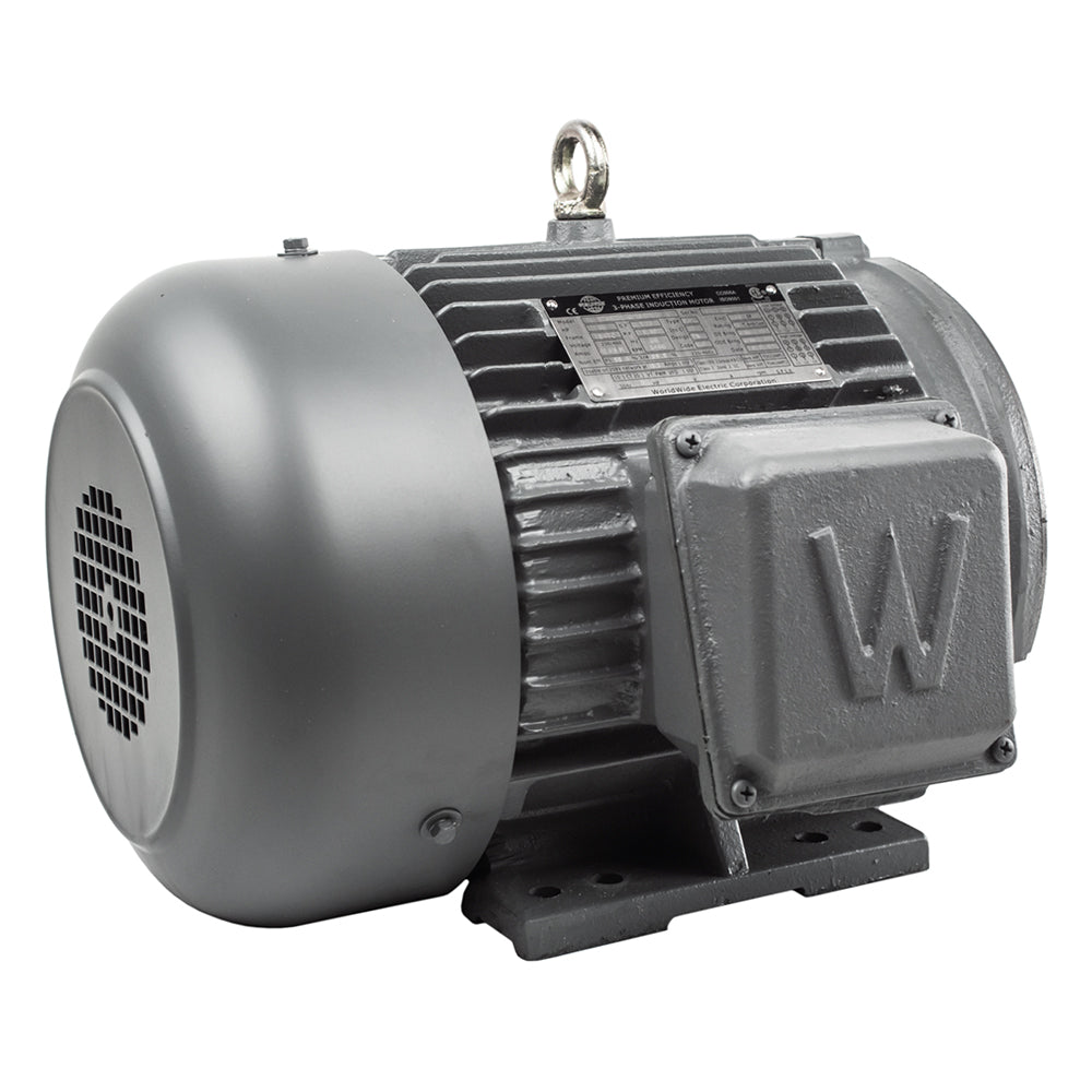  5 HP 3 Phase Electric Motor 3490 RPM 184TC Frame 230/460V TEFC C-Face(5 Hp 3 Phase Electric Motor C Face 3600 Rpm 184tc Tefc 230 460 Volt Severe Duty)