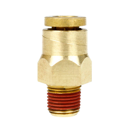  1/4" X 1/8" Male NPTF Brass Push Lock Connector Quick Connect And Disconnect(Brass 1 4 X 1 8 Male Push Lock Connector Pp68c)