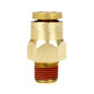  1/4" X 1/8" Male NPTF Brass Push Lock Connector Quick Connect And Disconnect(Brass 1 4 X 1 8 Male Push Lock Connector Pp68c)