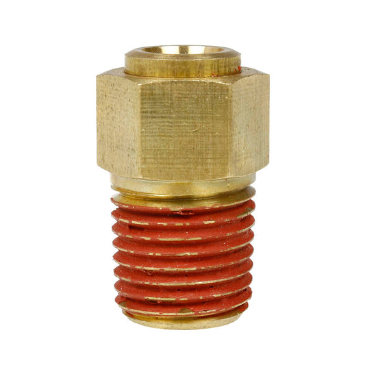  1/4" X 1/4" Male NPTF Push Lock Connector Quick Connect And Disconnect PP68CC(Brass 1 4 X 1 4 Male Connector Push Lock Adapter Pp68cc)