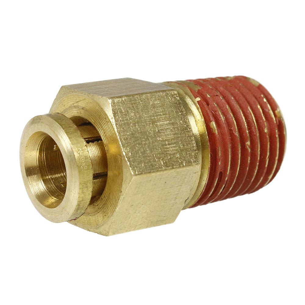  1/4" X 1/4" Male NPTF Push Lock Connector Quick Connect And Disconnect PP68CC(Brass 1 4 X 1 4 Male Connector Push Lock Adapter Pp68cc)