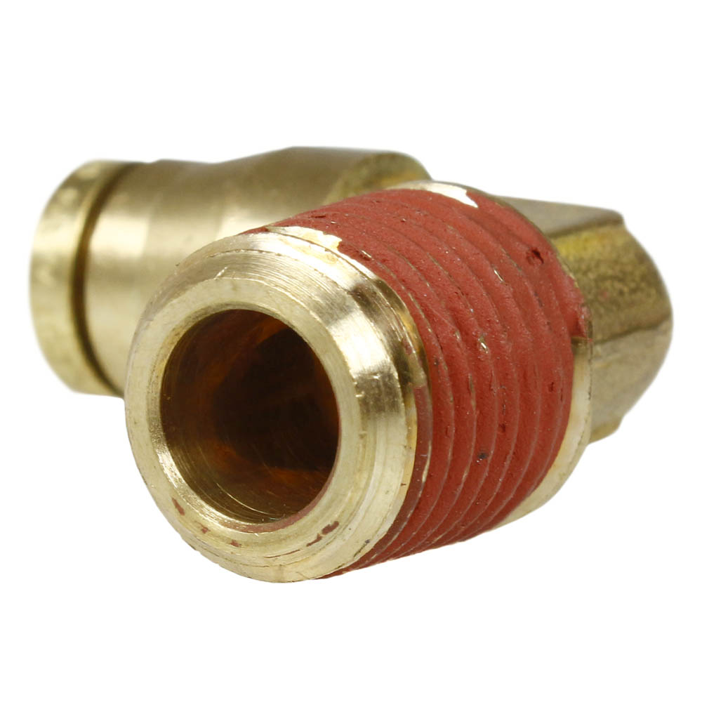  1/4" X 1/4" Push-In X Male NPTF Fixed Elbow Solid Brass Quick Connect Fitting(1 4 To 1 4 Push Lock Elbow Pp69cc)