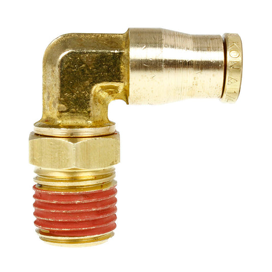 1/4" X 1/4" Push-In X Male NPTF Swivel Elbow Solid Brass Quick Connect Fitting(Pp69scc 1 4 X 1 4 Push X Swivel Male 90 Degree Elbow)
