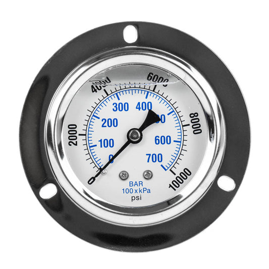  2.5" Liquid Filled Pressure Gauge 0-5,000 PSI 1/4" NPT CBM Panel Flush Mount 204L-254R(2 5 Liquid Filled Pressure Gauge 0 5 000 Psi 1 4 Npt Cbm Panel Flush Mount 204l 254r)