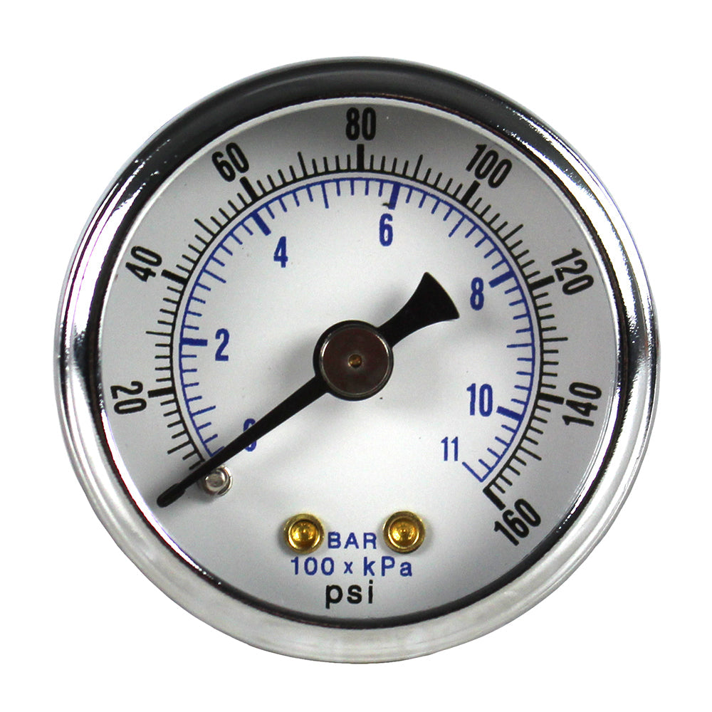  1.5" Face Dry Pressure Gauge 0-160 PSI Back Mount 1/8" NPT Air Compressor Gauge(1 5 Face Dry Pressure Gauge 0 160 Psi Back Mount 1 8 Npt Air Compressor Gauge)