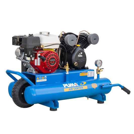  Puma 8 Gallon Gas Powered Air Compressor With Honda Engine Wheel Barrow Style(Puma 8 Gallon Gas Powered Air Compressor With Honda Engine Wheel Barrow Style)