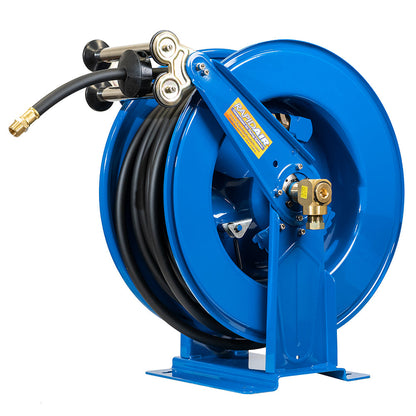  Rapidair 1/2" X 100' Dual Arm Steel Hose Reel 1/2" Inlet And Outlet R-05100(Rapidair 1 2 X 100 Ft Hose Reel 1 2 Inlet X 1 2 Npt Outlet Blue Dual Arm Metal R 05100)