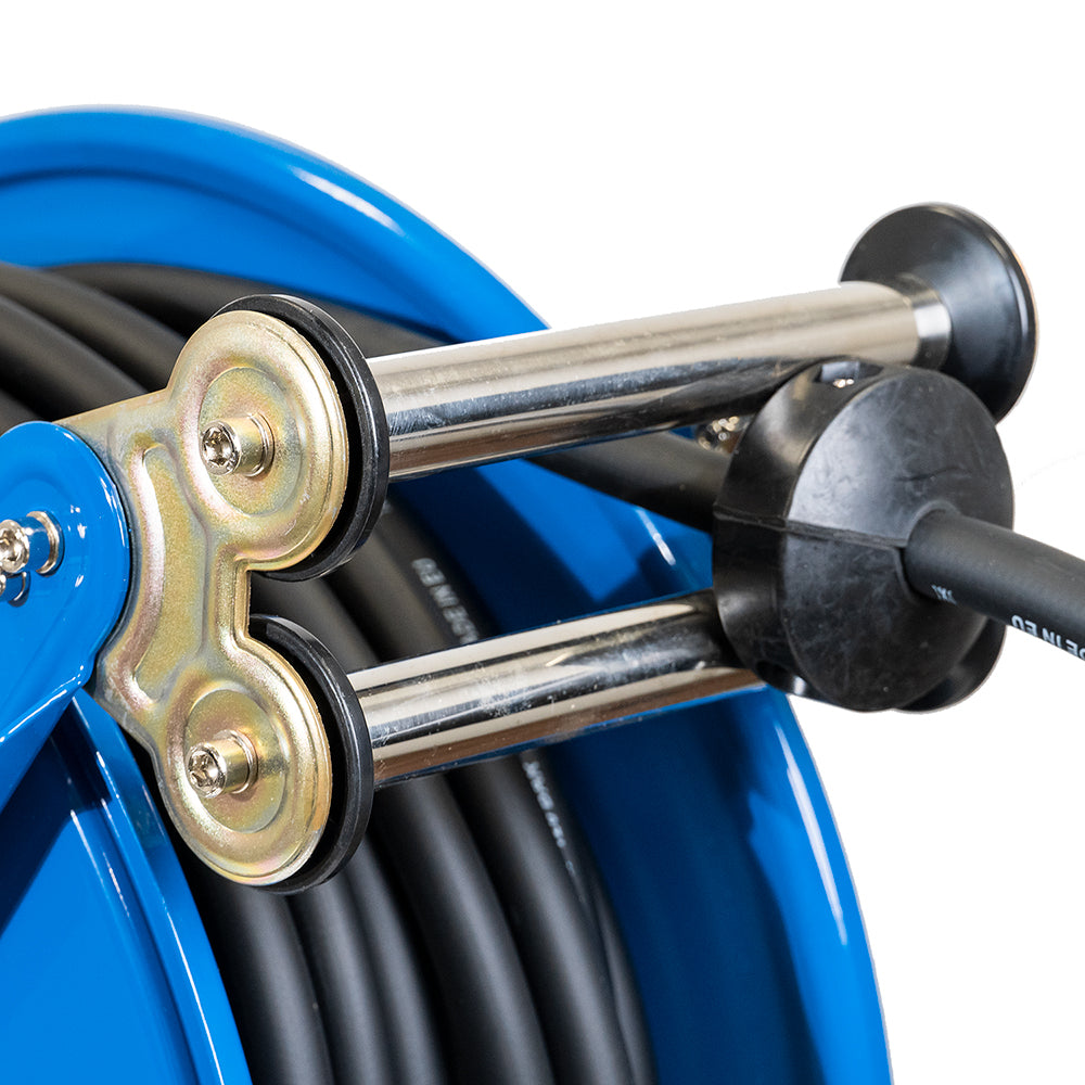  Rapidair 1/2" X 100' Dual Arm Steel Hose Reel 1/2" Inlet And Outlet R-05100(Rapidair 1 2 X 100 Ft Hose Reel 1 2 Inlet X 1 2 Npt Outlet Blue Dual Arm Metal R 05100)