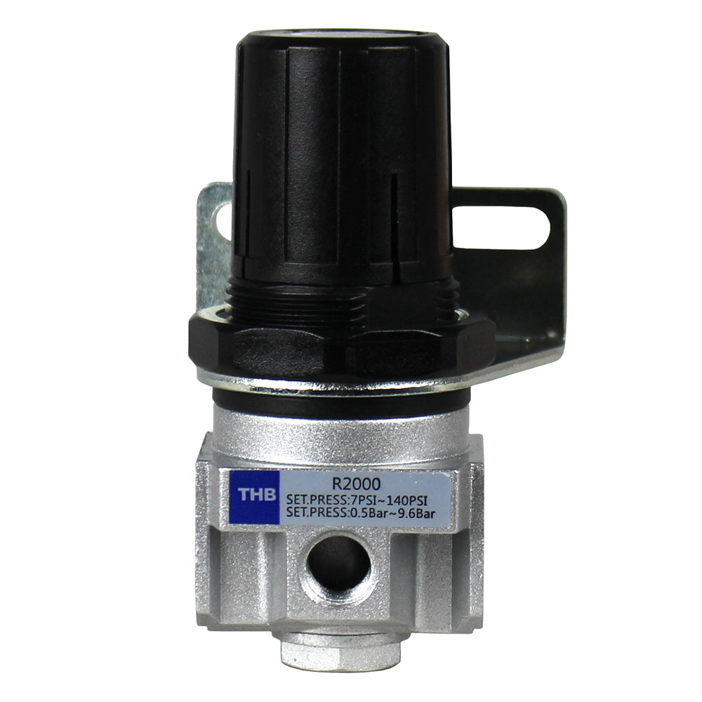  THB 1/4" Industrial Air Compressor Pressure Regulator With Wall Mounting Bracket R202N(1 4 Industrial Air Compressor Pressure Regulator With Wall Mounting Bracket)