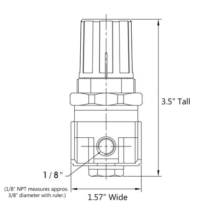  THB 1/4" Industrial Air Compressor Pressure Regulator With Wall Mounting Bracket R202N(1 4 Industrial Air Compressor Pressure Regulator With Wall Mounting Bracket)