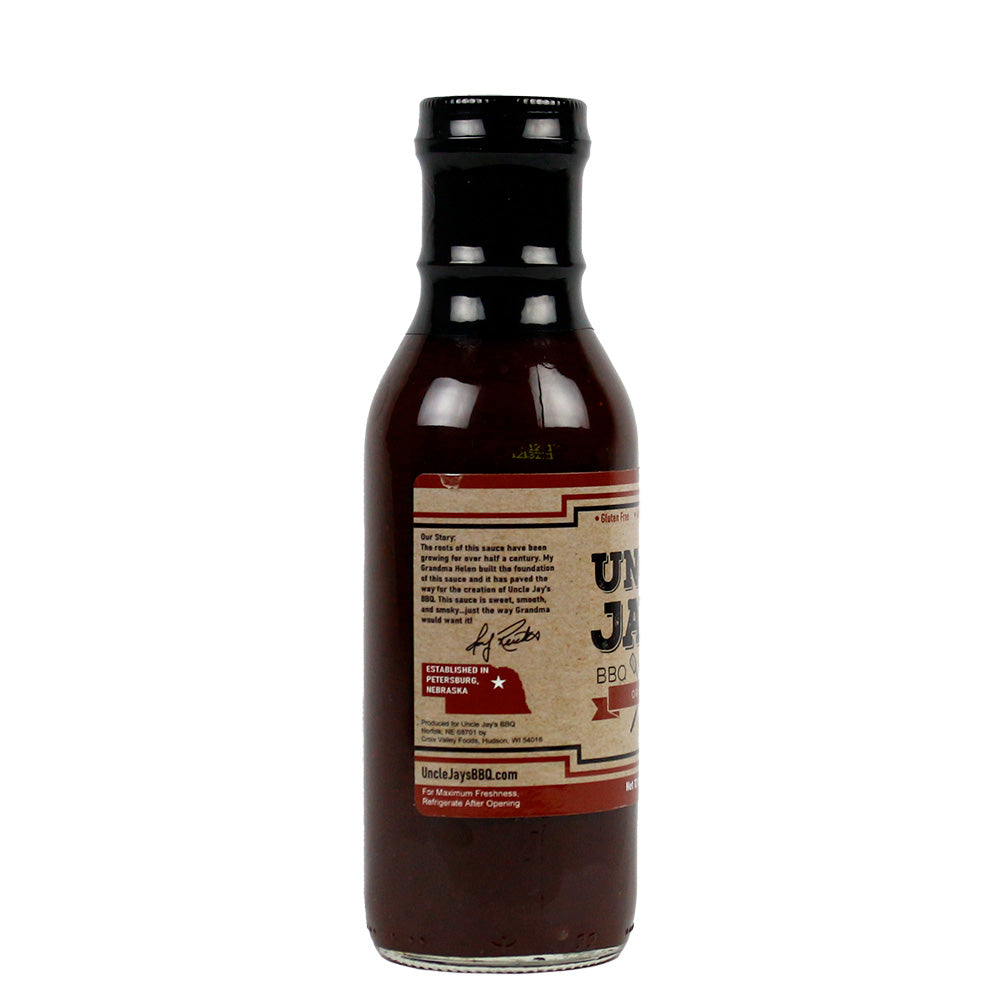  Uncle Jays BBQ Sauce Sweet And Smoky Local Nebraska Sauce 12 Oz Bottle(Uncle Jays Bbq Sauce Local Nebraska Sauce)