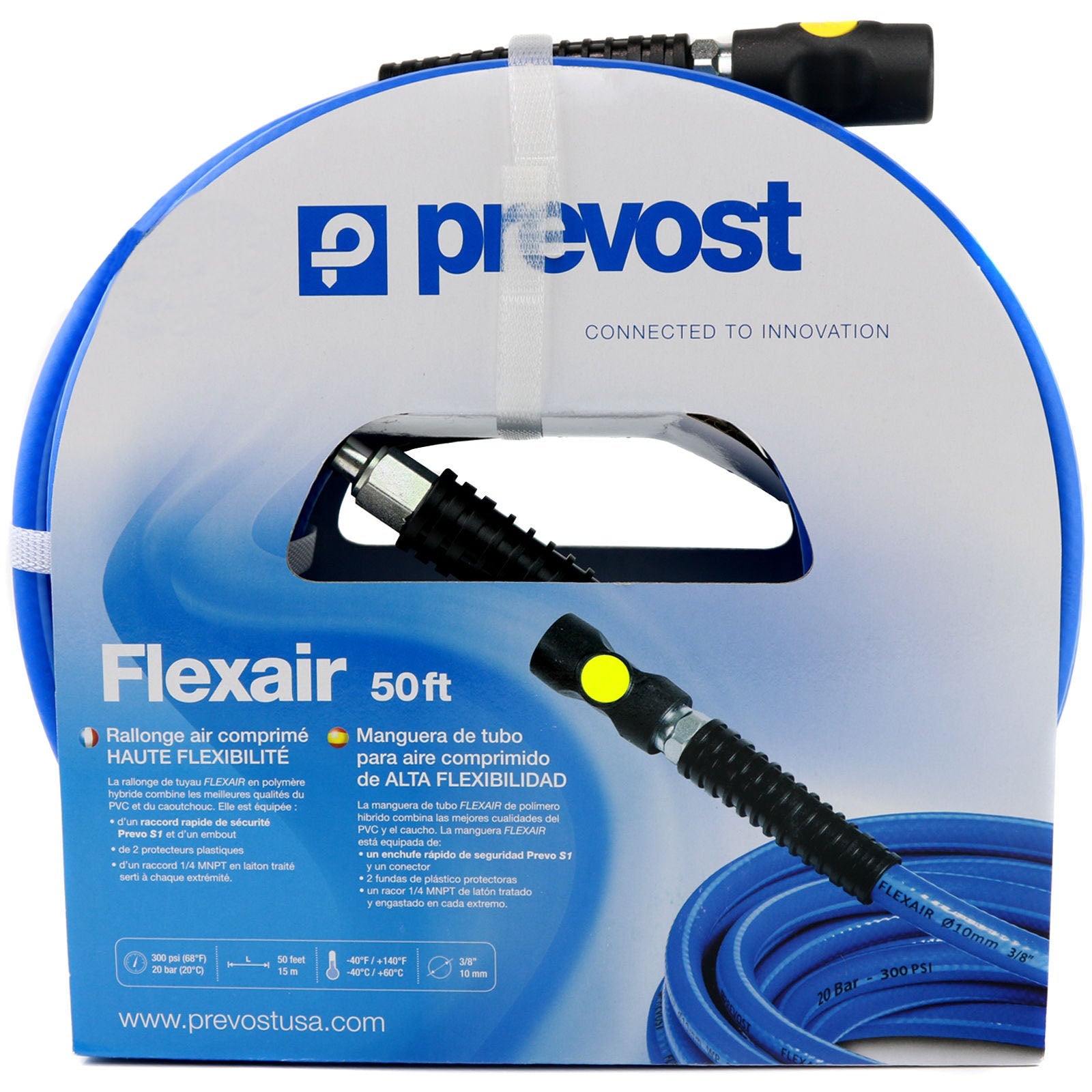 Prevost RST-RASB3850 Flexair 50' X 3/8" Air Hose With Prevo S1 ARO 210 Interchange Coupler(Prevost Flexair 50 X 3 8 Air Hose W Prevo S1 Aro 210 Interchange Coupler)