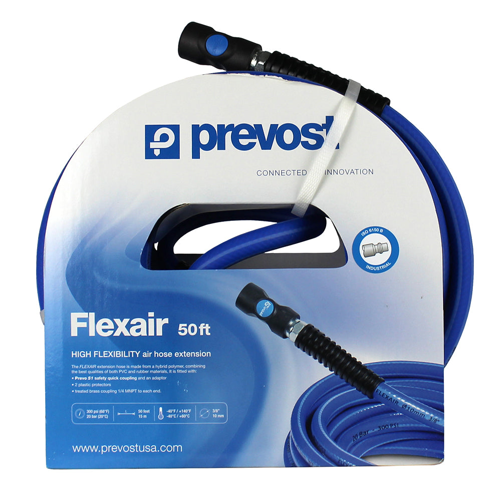  Prevost RISB3850 High Quality Flexair 50' X 3/8" Air Hose With Prevo S1 Industrial Coupler(Prevost High Quality Flexair 50 X 3 8 Air Hose W Prevo S1 Industrial Coupler)