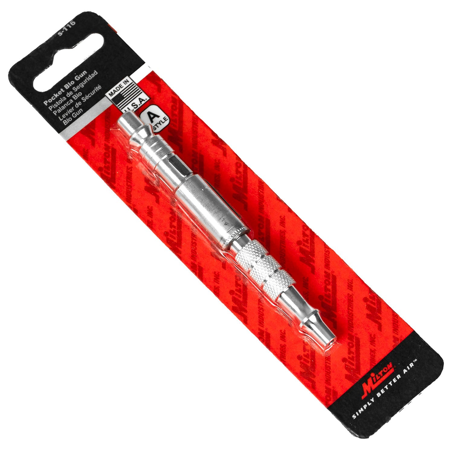  Milton S-116 Adjustable Pocket Blowgun For A Style Couplers Made In The U.S.A(Adjustable Pocket Blow Gun For A Style Couplers Or 1 4 Aro 210 Style Coupler S 116)
