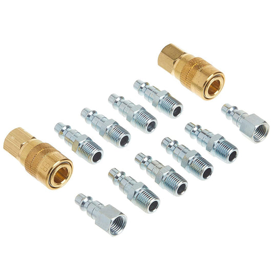  Milton S-210 12 Piece M Style Coupler And Plug Kit 1/4" NPT Made In The U.S.A.(12 Piece 1 4 Npt M Style Coupler And Plug Kit Milton S 210)
