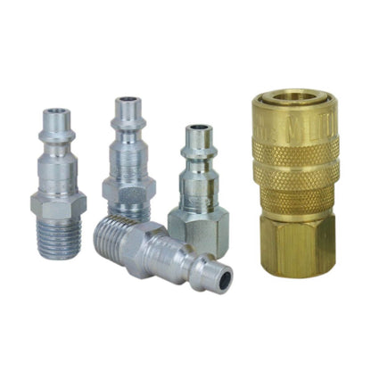  Milton S-211 5 Piece M Style Coupler And Plug Kit 1/4" NPT Made In The U.S.A.(5 Piece 1 4 Npt M Style Coupler And Plug Kit Milton S 211)