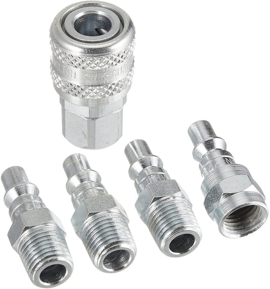  Milton 5 Piece A Style Coupler And Plug Kit 1/4" NPT Made In The U.S.A. S-213(5 Piece A Style Coupler Kit)