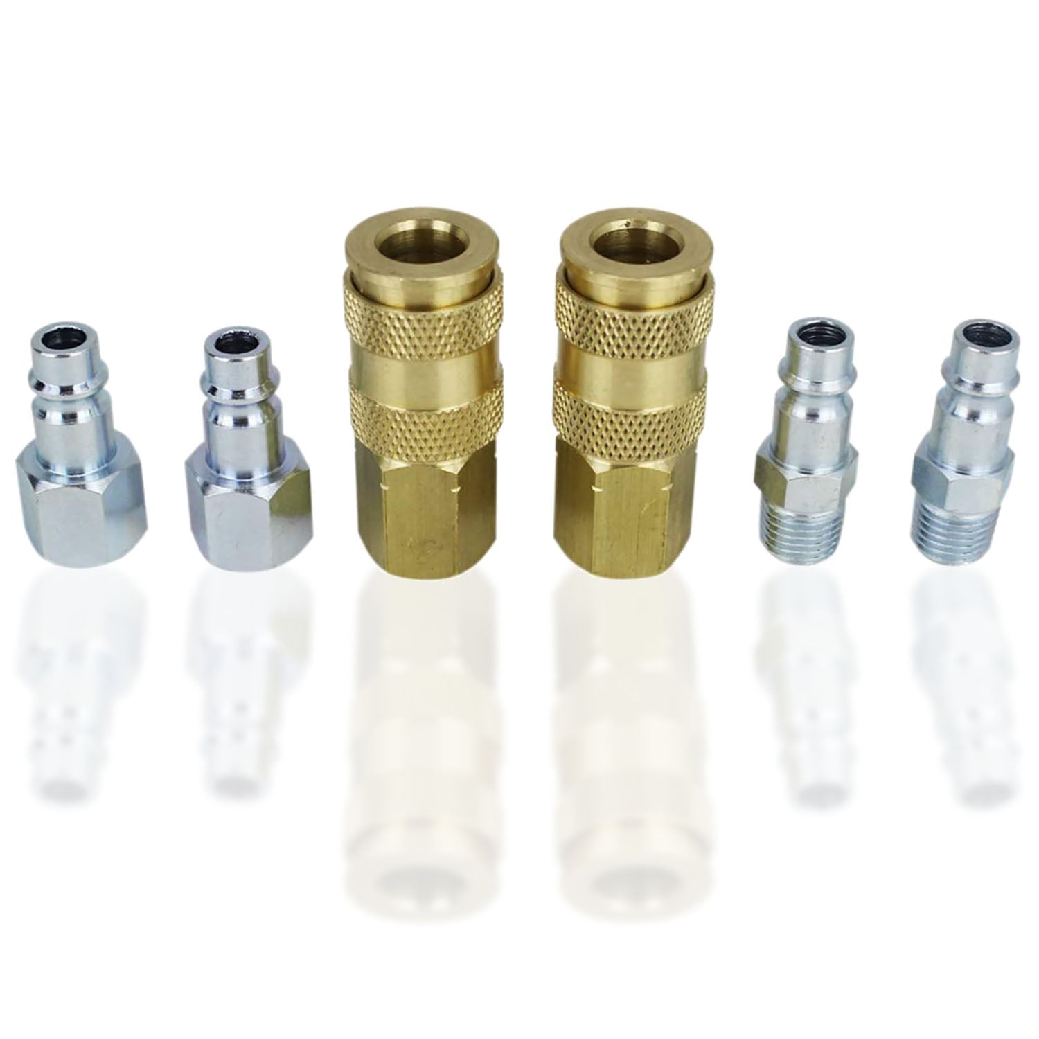  Milton S-217 V Style European Interchange Air Coupler And Plug Kit 1/4" NPT(1 4 Npt Highflowpro V Style European Interchange Air Coupler Plug Fitting Kit 6 Piece Milton S 217)