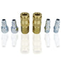  Milton S-217 V Style European Interchange Air Coupler And Plug Kit 1/4" NPT(1 4 Npt Highflowpro V Style European Interchange Air Coupler Plug Fitting Kit 6 Piece Milton S 217)