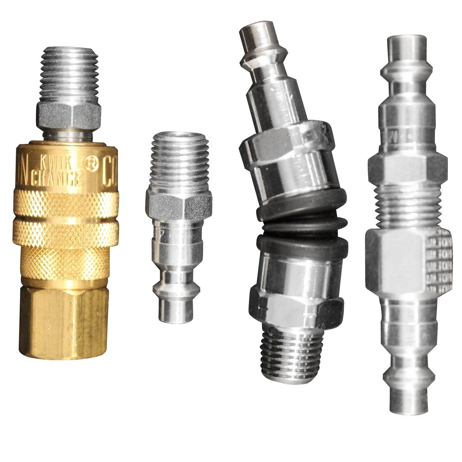  Milton S-218 1/4" M Style Swivel Coupler And Plug Kit 6 Pieces Industrial Style(1 4 M Style Swivel Coupler And Plug Kit Milton S 218)
