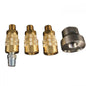  Milton M Style 3 In 1 Manifold Kit 5 Piece Coupler And Plug Set 1/4" NPT S-221(1 4 Npt M Style 3 In 1 Manifold Kit 5 Piece Set Milton S 221)